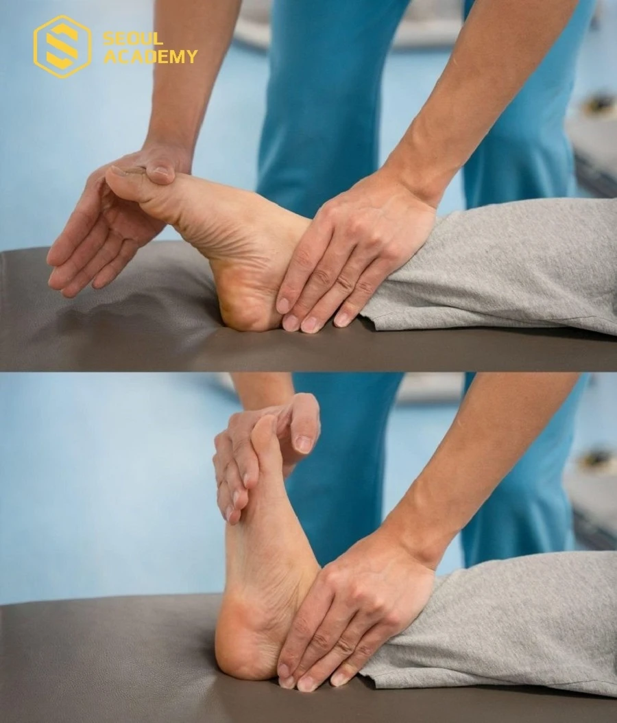 Khởi động phần khớp cổ chân nhẹ nhàng