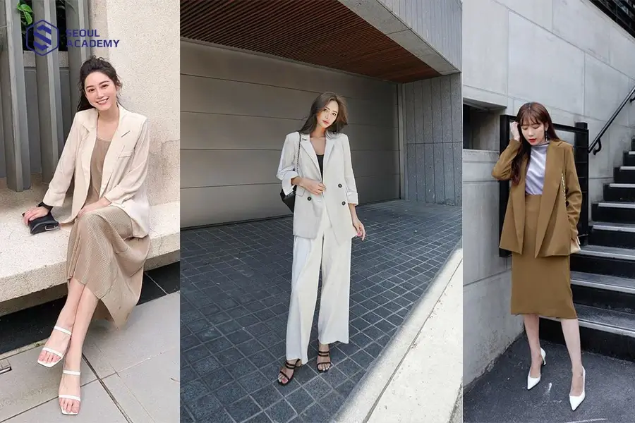 Trang phục mặc với áo blazer là trang phục đi họp phụ huynh vừa đẹp vừa thanh lịch