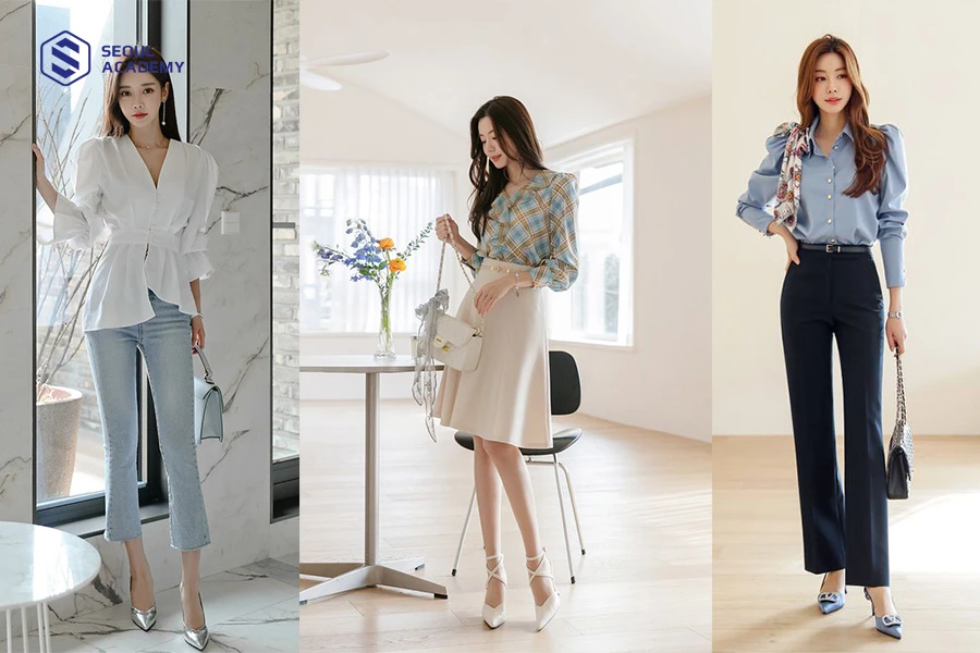 Gợi ý trang phục với áo sơ mi cách điệu để đi họp phụ huynh
