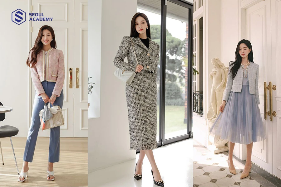 Trang phục đi họp phụ huynh kết hợp áo tweet