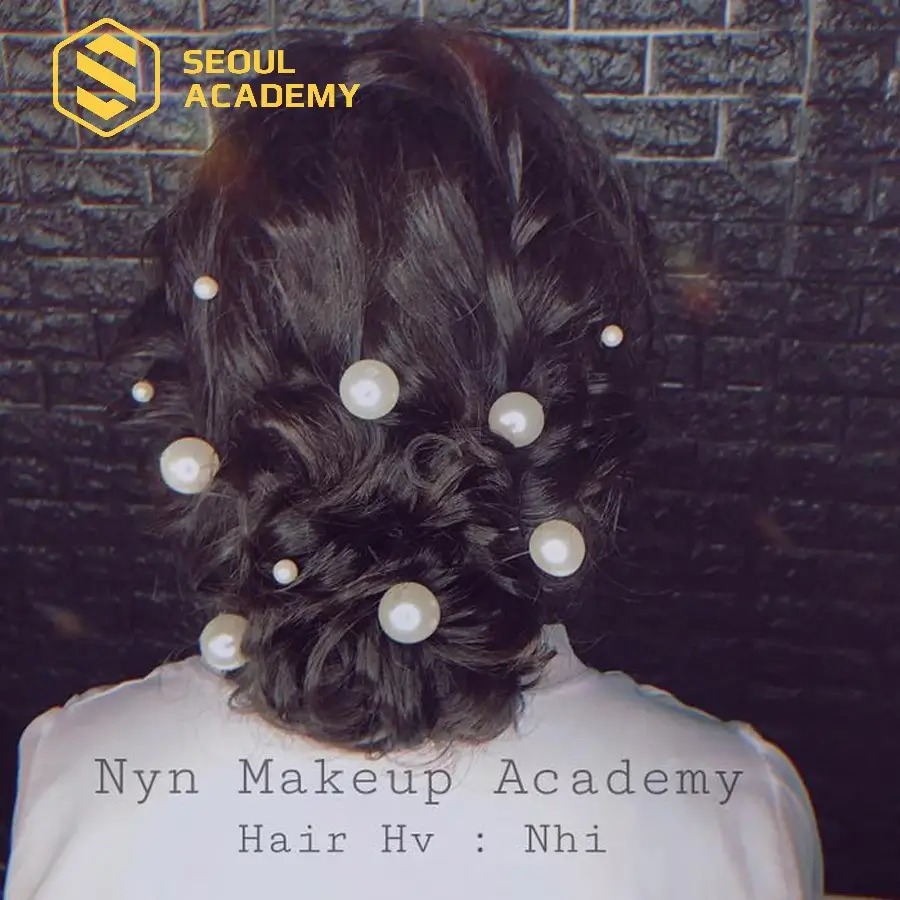 Kiểu tóc do học viên thực hiện tại MyN Makeup Academy