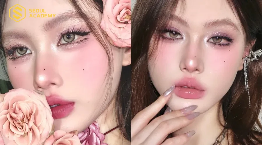 Makeup nữ tone hồng phấn xinh xắn đáng yêu