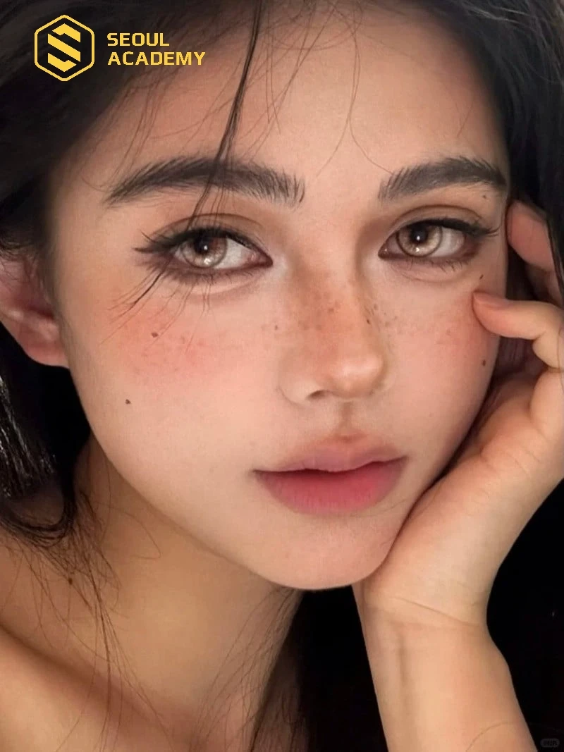 Đánh mắt nâu khói trong makeup tone Thái thường có màu nhạt và chiều sâu nổi bật