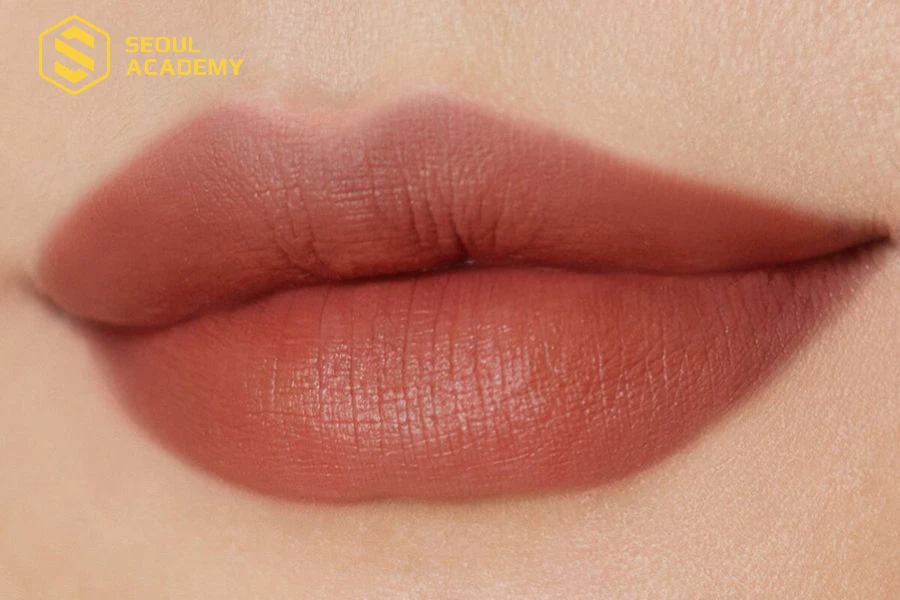 Son màu hồng nâu thể hiện sự nữ tính và nhẹ nhàng