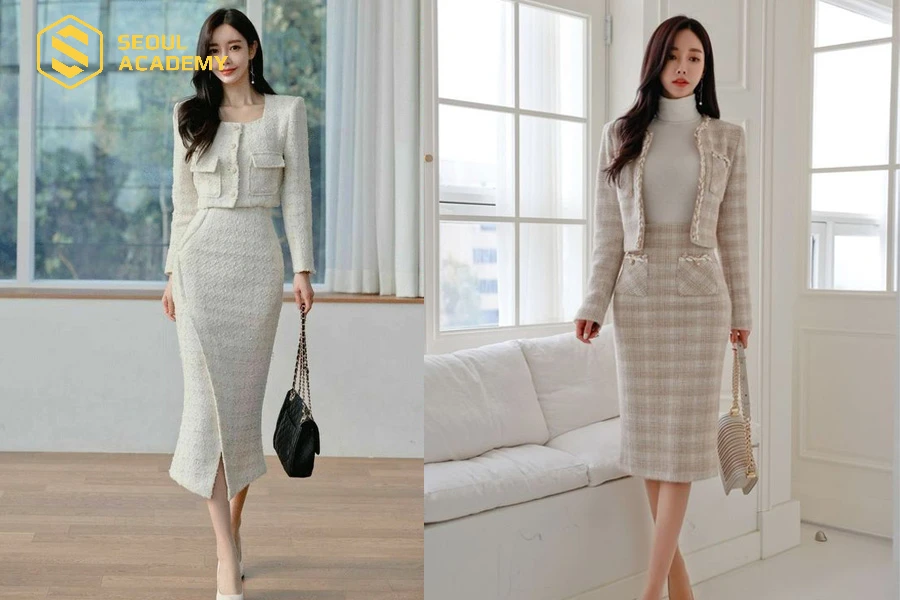 Set đầm lịch sự và lựa chọn hợp lý để đi tốt nghiệp con