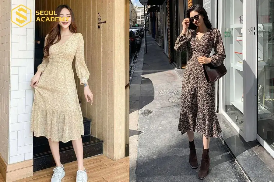 Mẫu váy hoa nhí duyên dáng nhẹ nhàng