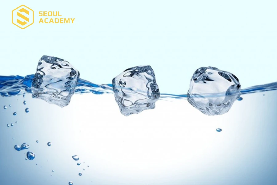 Sử dụng nước đá để làm khô gel