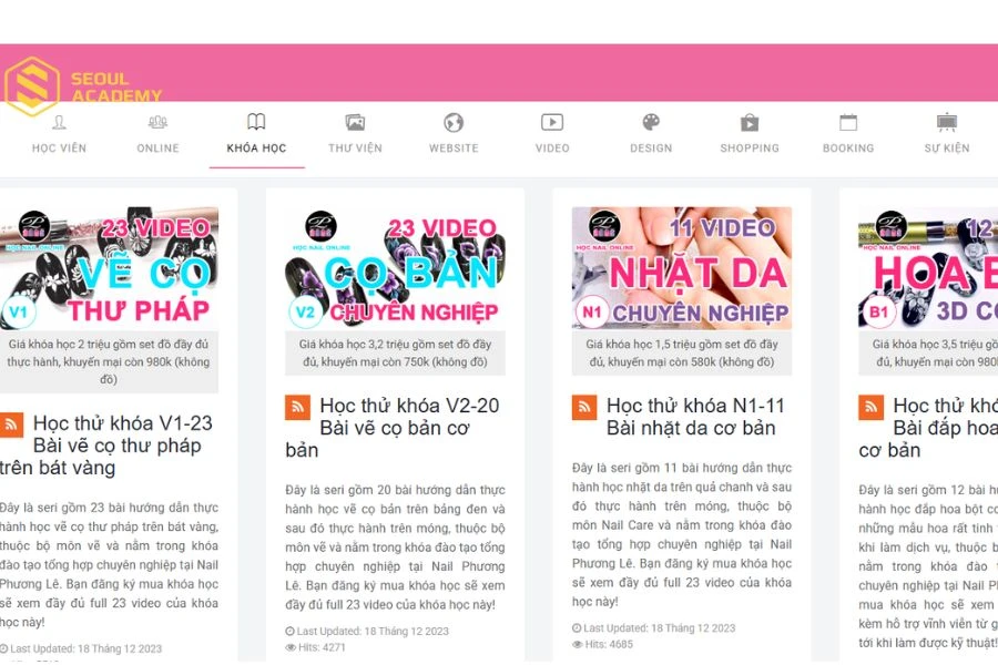 Website chính của Nail Phương Lê