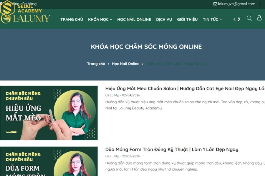 Khóa học Nail Online Miễn Phí tại Lalumy