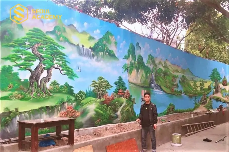Cần kiên trì khi học vẽ tranh tường