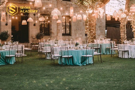 Học viên sẽ được học cách bố trí tiệc cưới phù hợp
