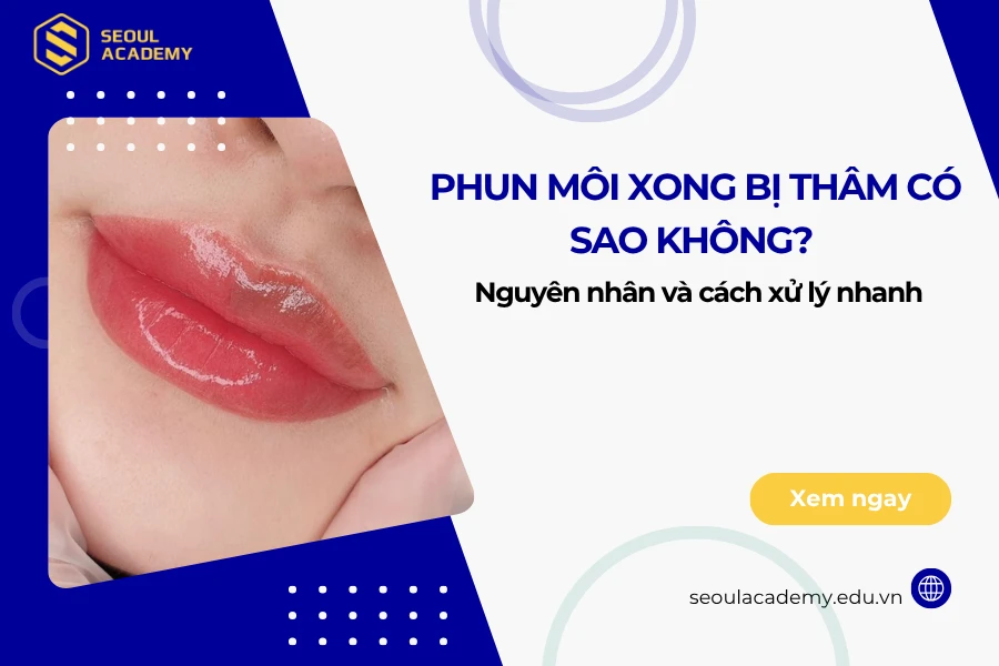 Phun môi xong bị thâm có sao không? Nguyên nhân và cách xử lý nhanh