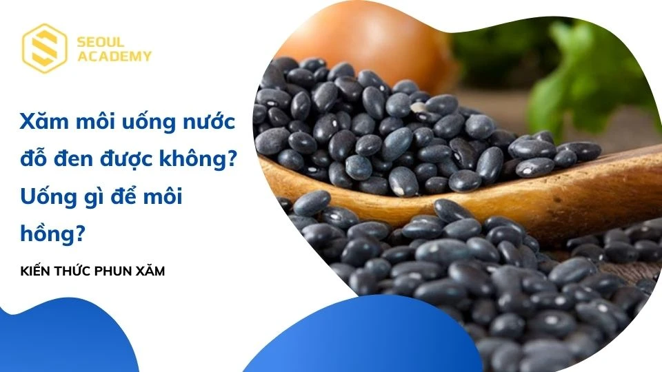 Xăm môi uống nước đỗ đen được không?