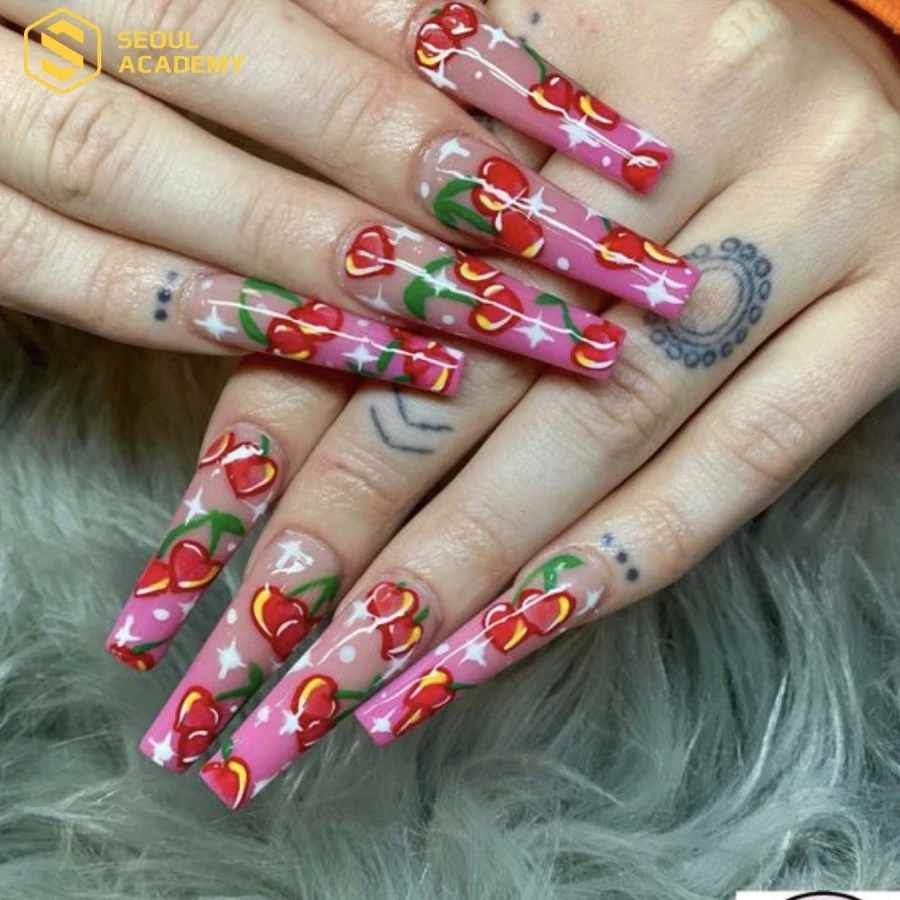 Chụp ảnh nail chồng lên nhau