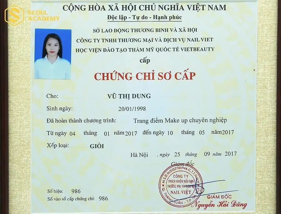 Chứng chỉ nghề makeup được phân thành nhiều loại khác nhau