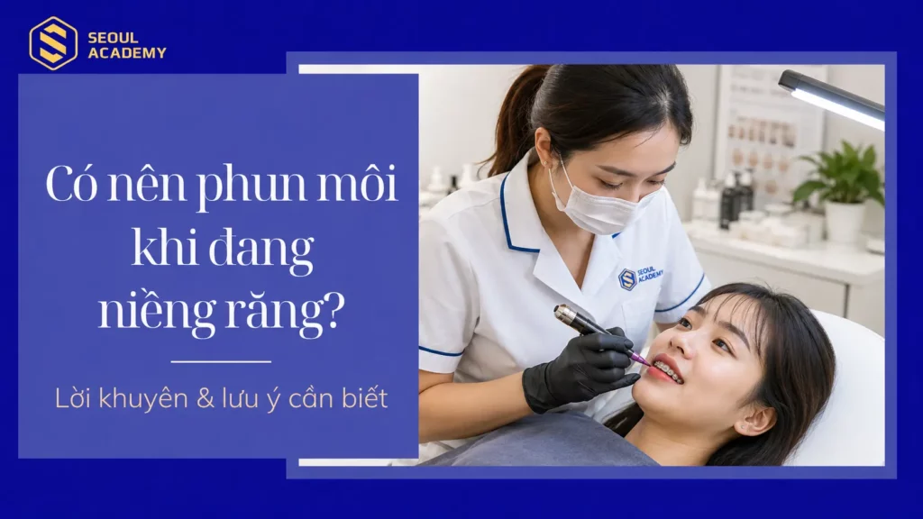 có nên phun môi khi đang niềng răng