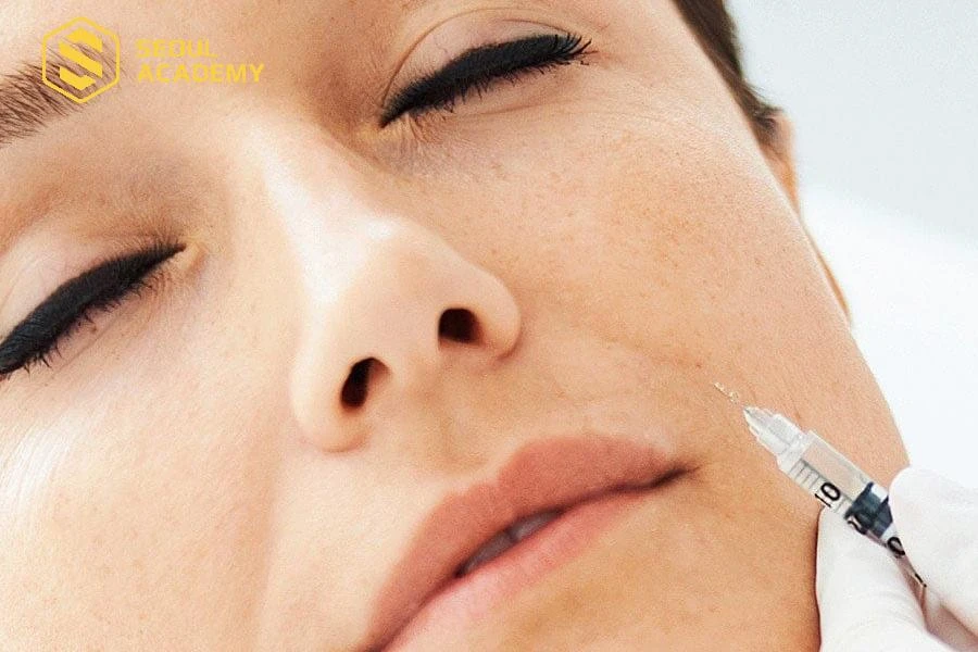 Nhẹ nhàng và tỉ mỉ tiêm filler làm đầy rãnh cười