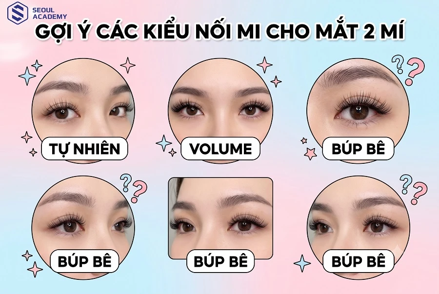 TOP 5+ kiểu nối mi cho mắt 2 mí đẹp tự nhiên, cuốn hút