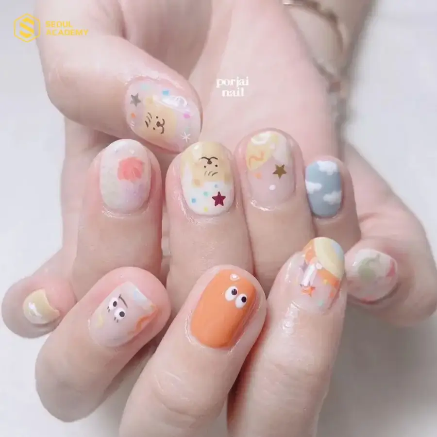 Mẫu nail icon hình thú rất phong phú