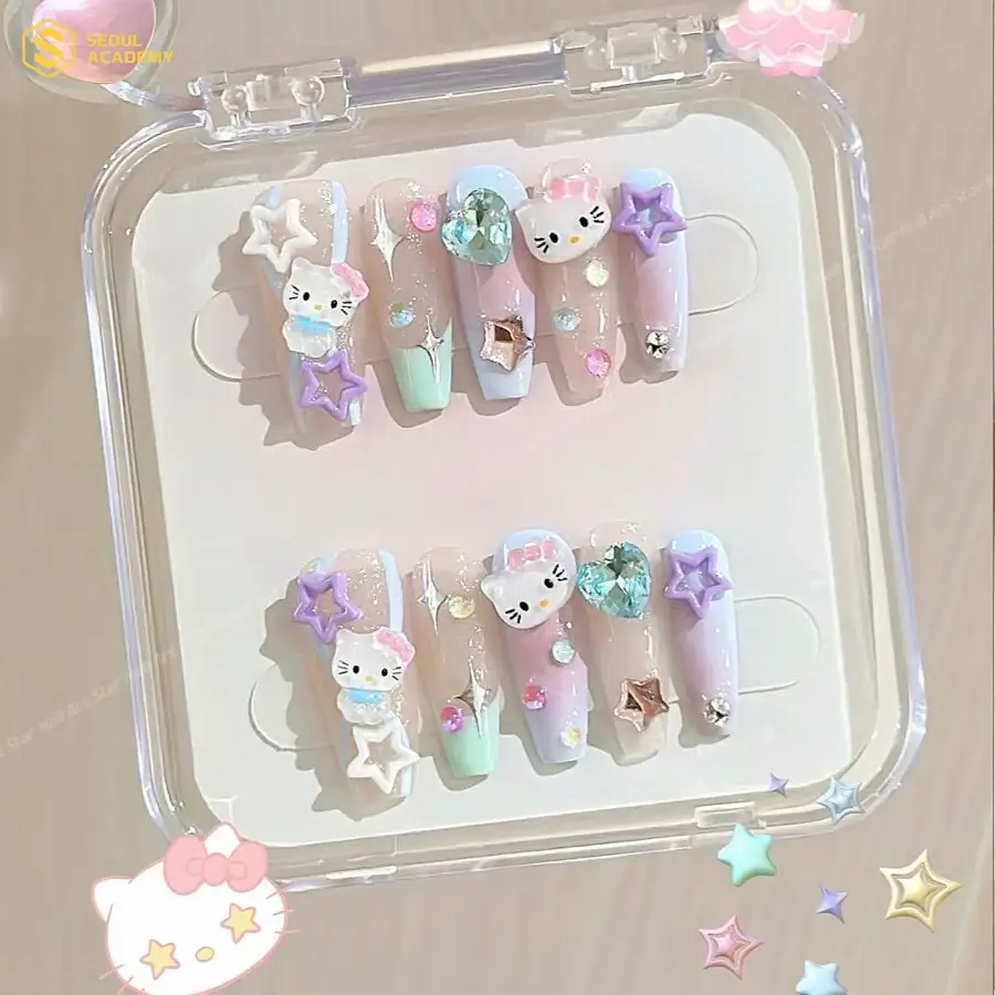 Mẫu nail Hello Kitty