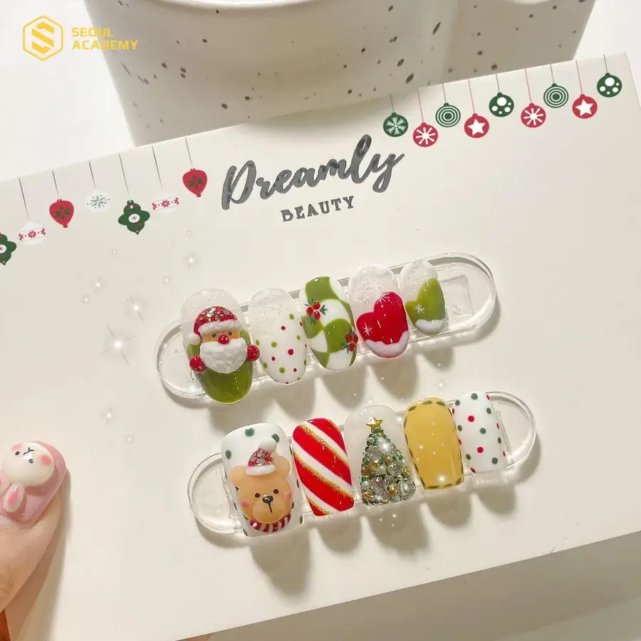 Nail mùa đông với không khí giáng sinh ngập tràn