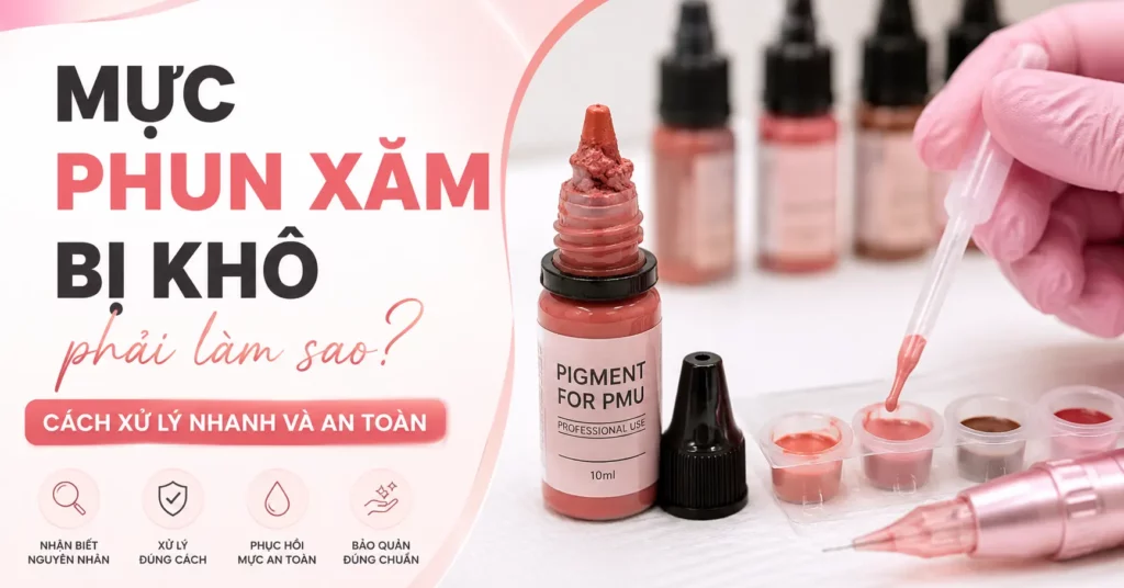 Mực phun xăm bị khô phải làm sao