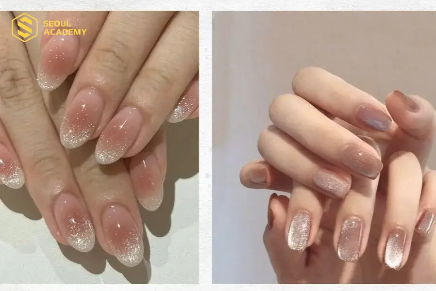 Mẫu sơn mắt mèo đơn sắc cho móng ngắn đơn giản nhưng vô cùng tinh tế