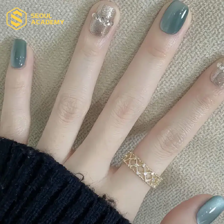 Thêm một vài họa tiết cho nail mắt mèo ấn tượng hơn