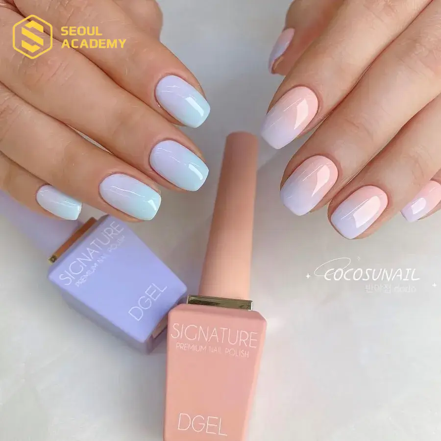 Chuyển động ombre tôn lên từng đường nét tinh tế trong từng sắc độ của sơn móng tay