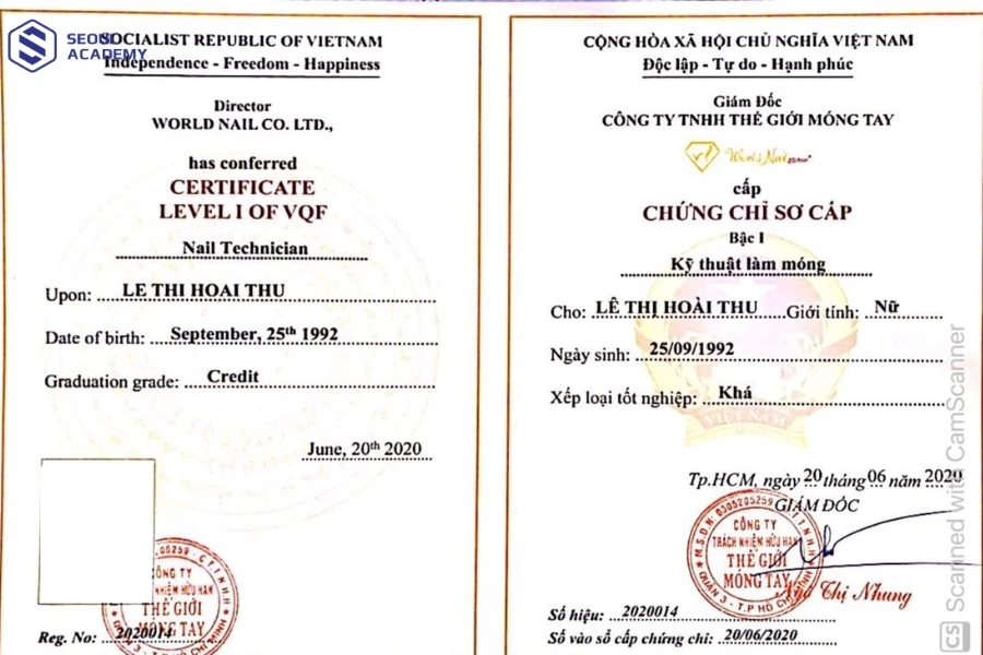 Chứng chỉ nghề là một trong những giấy phép bắt buộc phải có