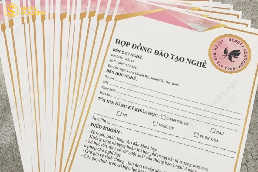 Học nghề phun xăm cần ký hợp đồng đôi bên