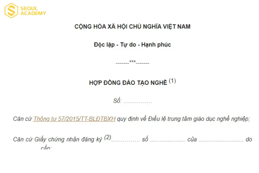 Phần mở đầu trong hầu hết các hợp đồng là giống nhau