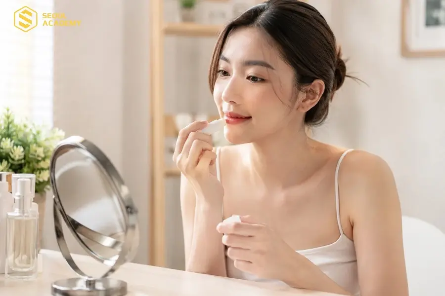 Chăm sóc môi đúng cách sau khi khử thâm tại nhà