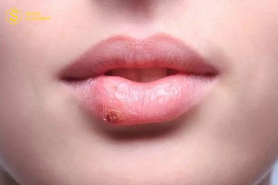 Sẹo lồi khiến đôi môi trông mất thẩm mỹ