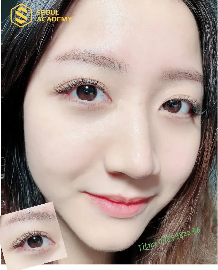 Mi nối siêu mảnh có độ dày thấp tạo hiệu sứng nhẹ nhàng, tơi trên mi thật