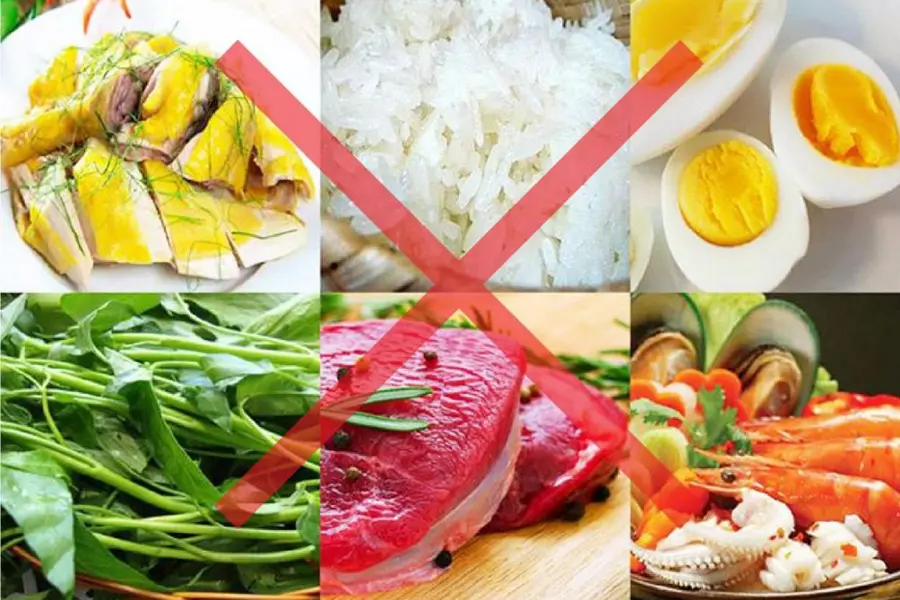 Kiêng một số loại thức ăn để tránh dị ứng làm vết thương nghiêm trọng hơn
