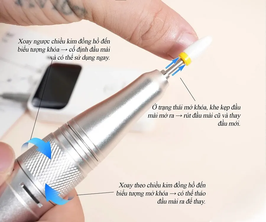 Người làm nghề cần biết cách thao tác đúng kỹ thuật khi sử dụng máy mài