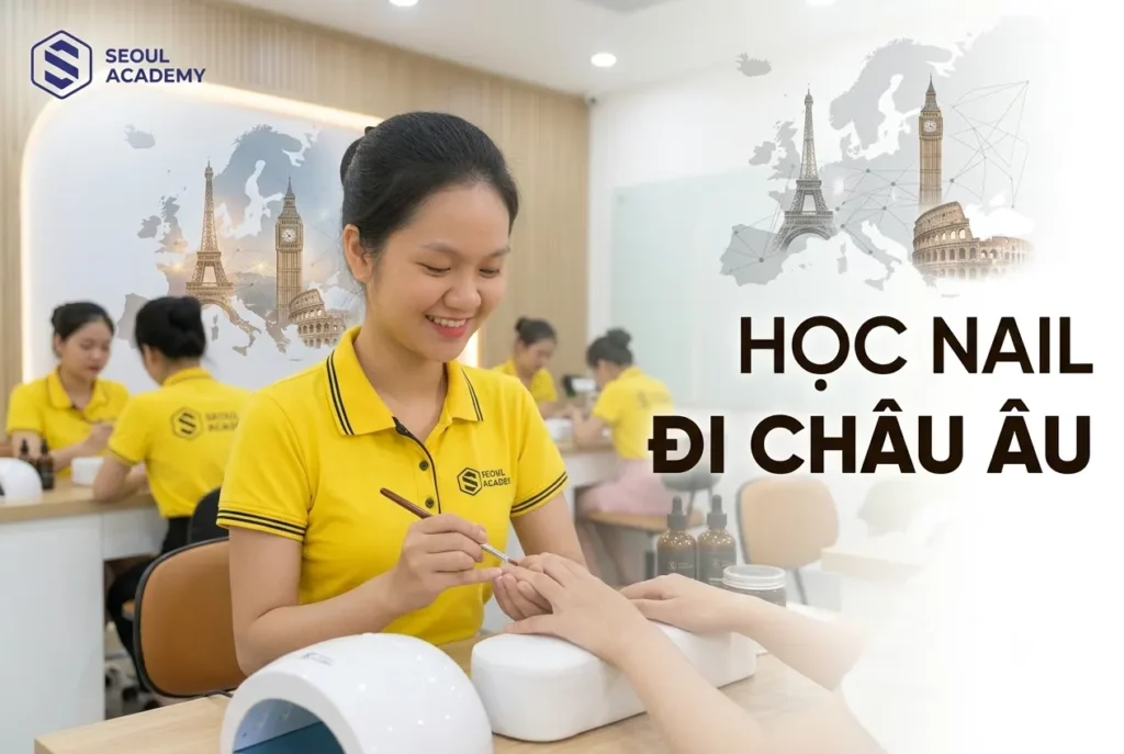 Học nail đi châu âu