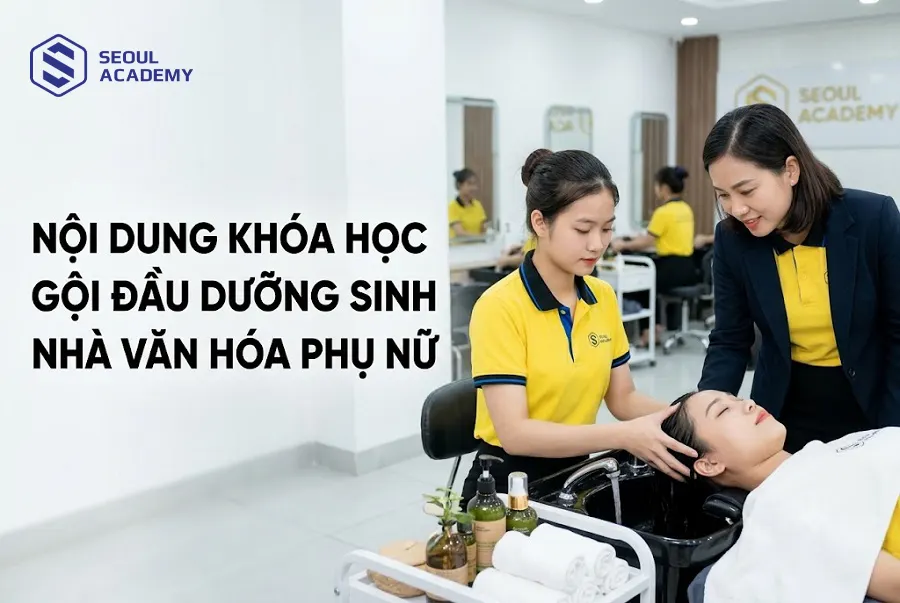 Khóa học gội đầu dưỡng sinh Nhà Văn hóa Phụ Nữ