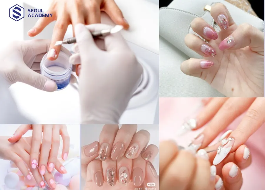 Nếu móng mỏng, yếu bạn có thể lựa chọn kỹ thuật đắp bột cho móng