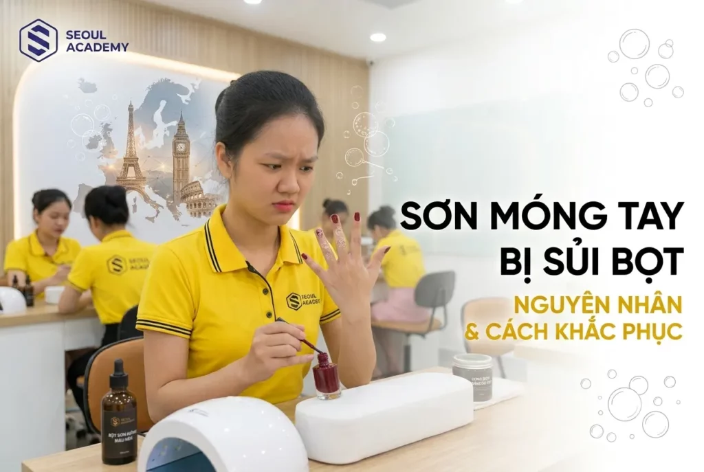 Nguyên nhân khiến sơn móng tay bị sủi bọt