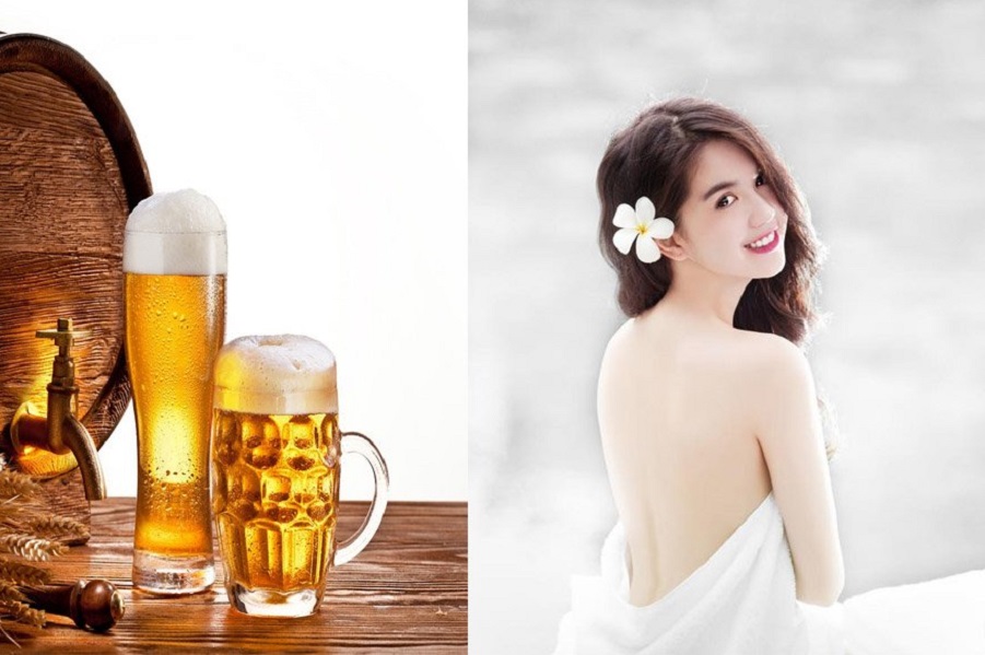 Bia kết hợp với trứng gà có công dụng dưỡng trắng da body