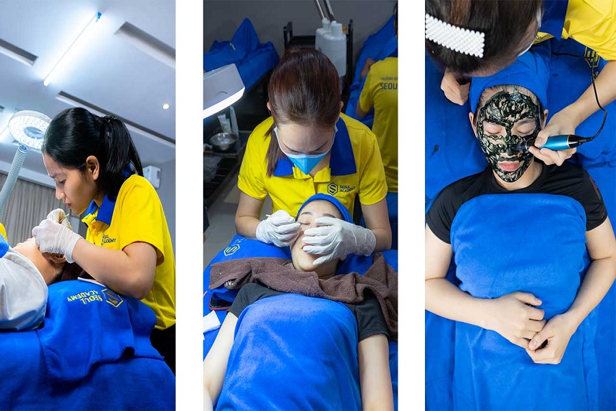 Đa dạng các khóa học chăm sóc da mặt do Seoul Academy cung cấp