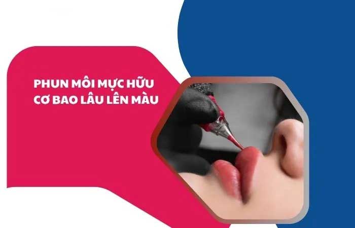 Màu môi sẽ bắt đầu ổn định hơn sau tuần thứ 2 khi phun môi mực hữu cơ