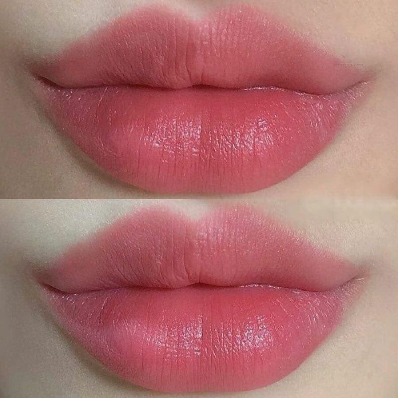 Hiệu ứng môi trong veo, ngọt ngào chuẩn dáng môi em bé sau khi thực hiện phun môi Baby Lips
