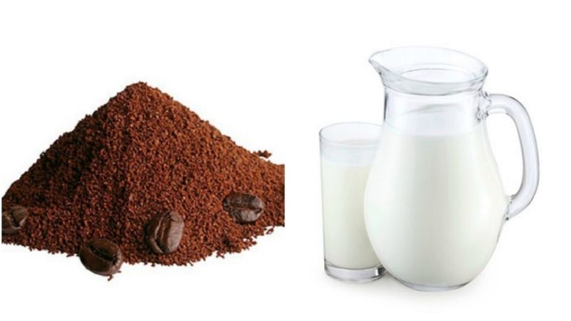 Tắm trắng bằng sữa tươi với bã cà phê
