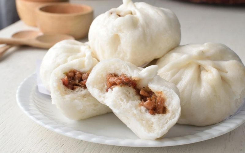 Bánh bao là thức ăn quen dùng mỗi bữa sáng