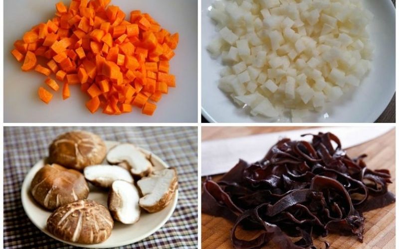 Nhân bánh bao chay từ các loại củ