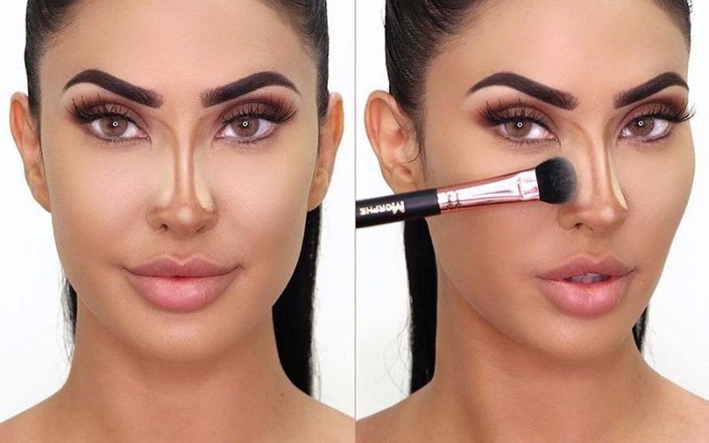 Cách trang điểm giúp mũi cao hơn, thon gọn