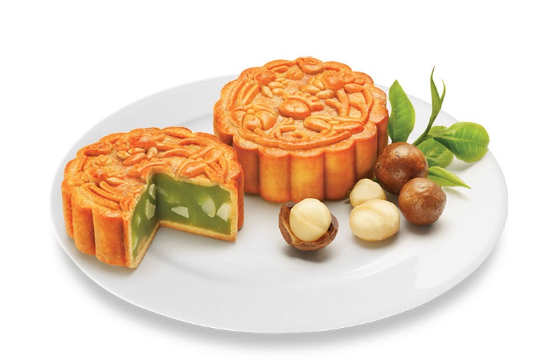 Bánh trung thu trà xanh, hạt macca dành cho những người thích ăn kiêng